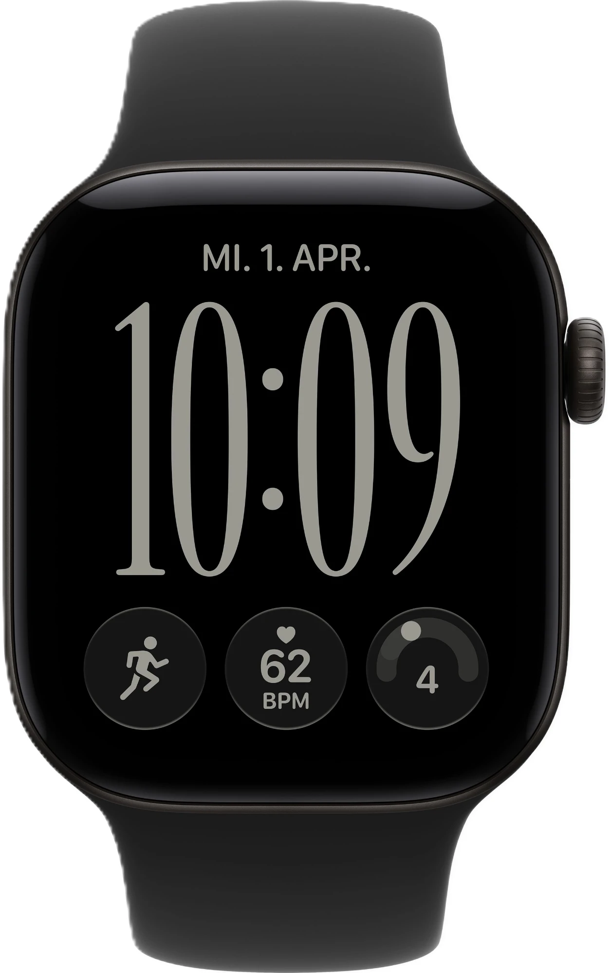 Apple Watch Series 12 Alu 42 mm GPS + Cellular (Sportarmband Schwarz M/L) Schwarz